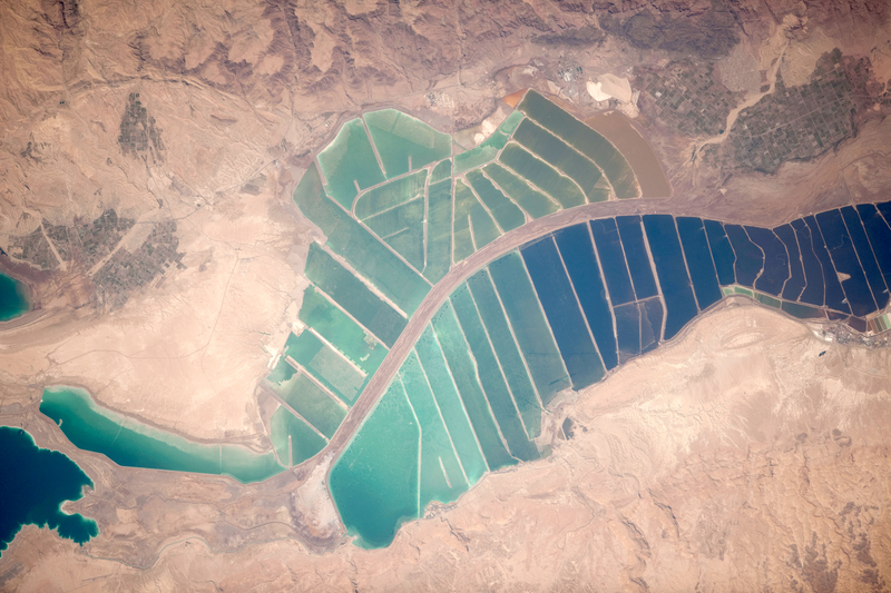 Illustration for article titled Salt Ponds at the Dead Sea